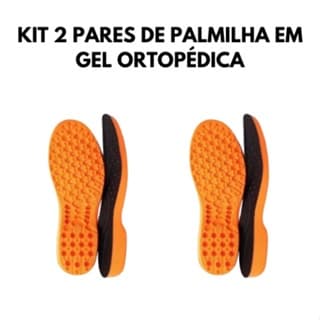 Kit 2x Pares Palmilha Gel Ortopédica Macia Confortável Anatômica Confort Silicone Anti-impacto