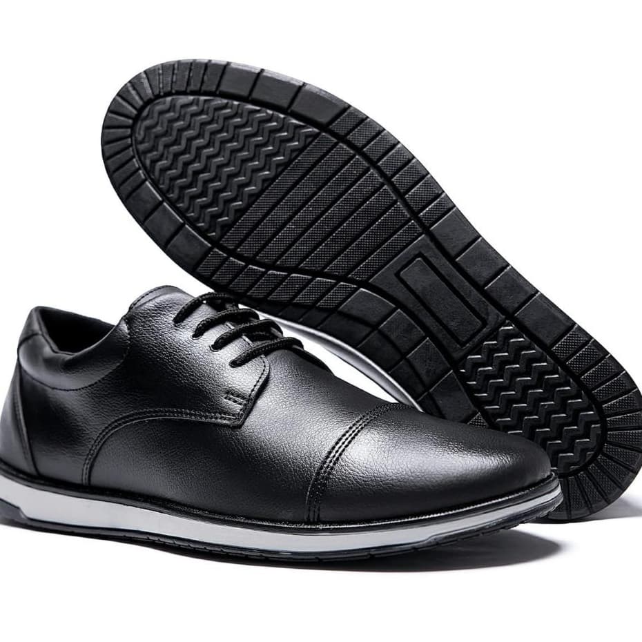 Sapato Masculino Social Preto Oxford Casual Sapato masculino Improvizzo Elegância e Modernidade