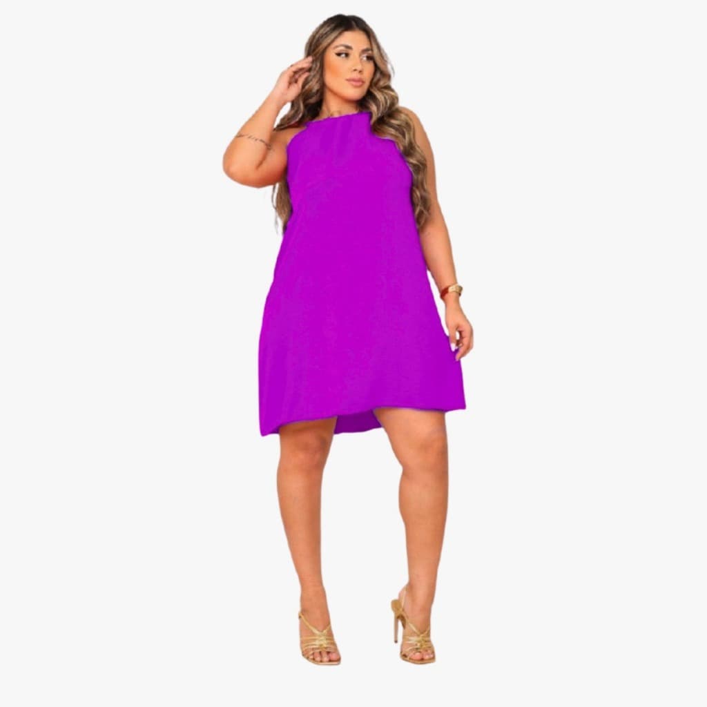 Vestido GG Liso Alcinha Soltinho Levinho Plus Size Lindo