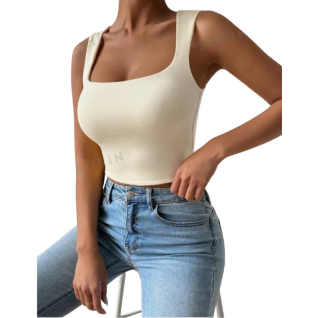 Regata Croped Alcinha Grossa Blusinha Atacado Básica Promoção