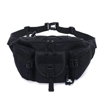 Pochete Tática Militar Super resistente 5 Bolsos + Bandeira