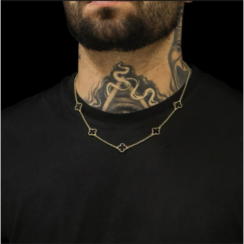 Corrente diversas cores Trevo Choker 50cm 100% Moeda Antiga Premium