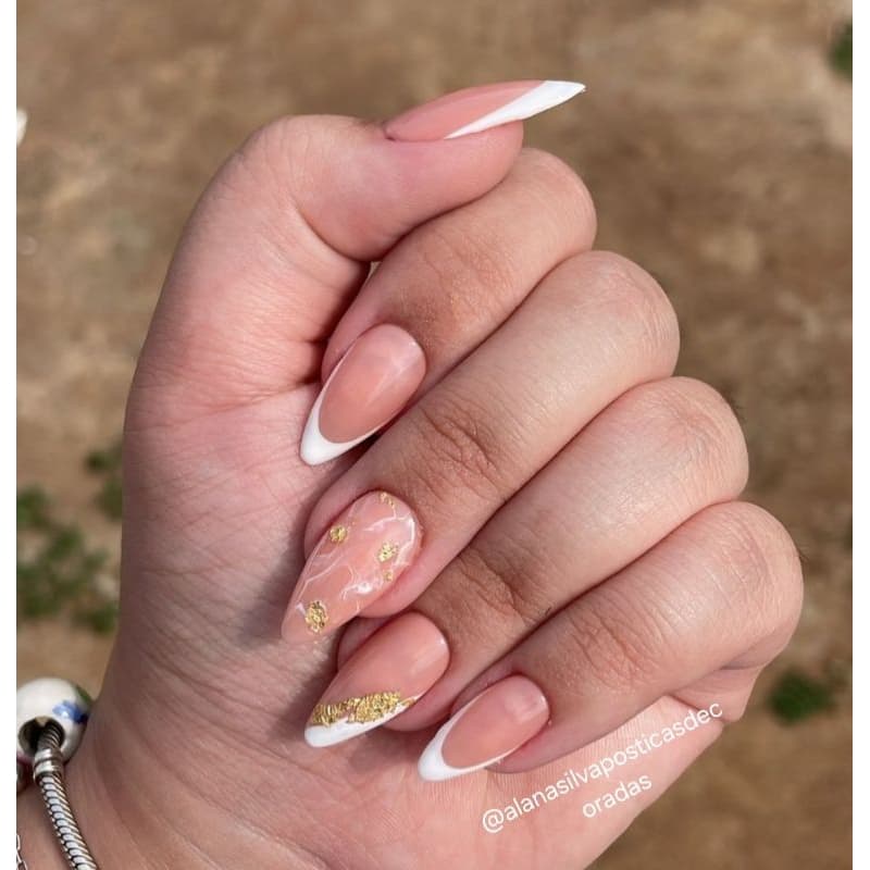Unhas em gel Postiças Realista Decoradas Extra longa
