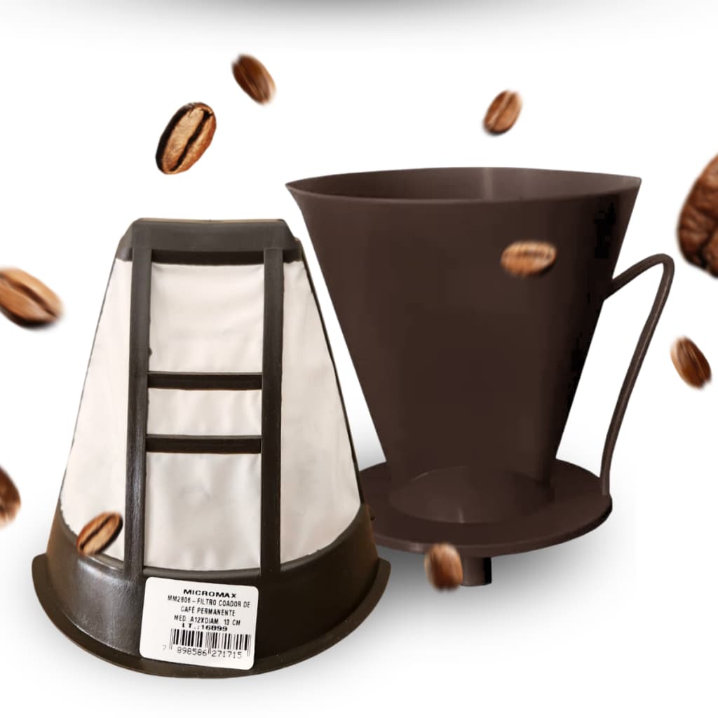 Kit Coador de Café com Filtro Permanente Suporte E Adaptador