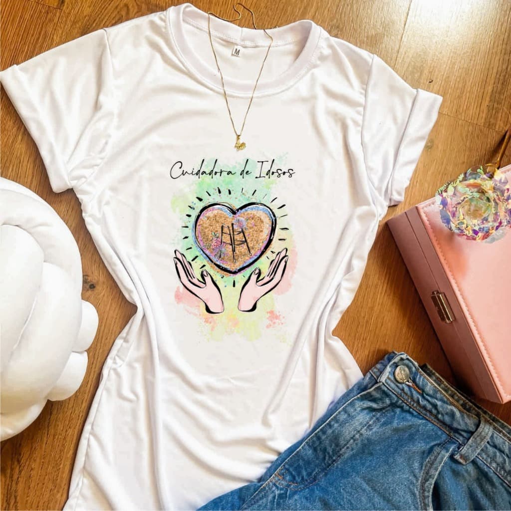 Camiseta Feminina Dry Fit Cuidadora de Idosos
