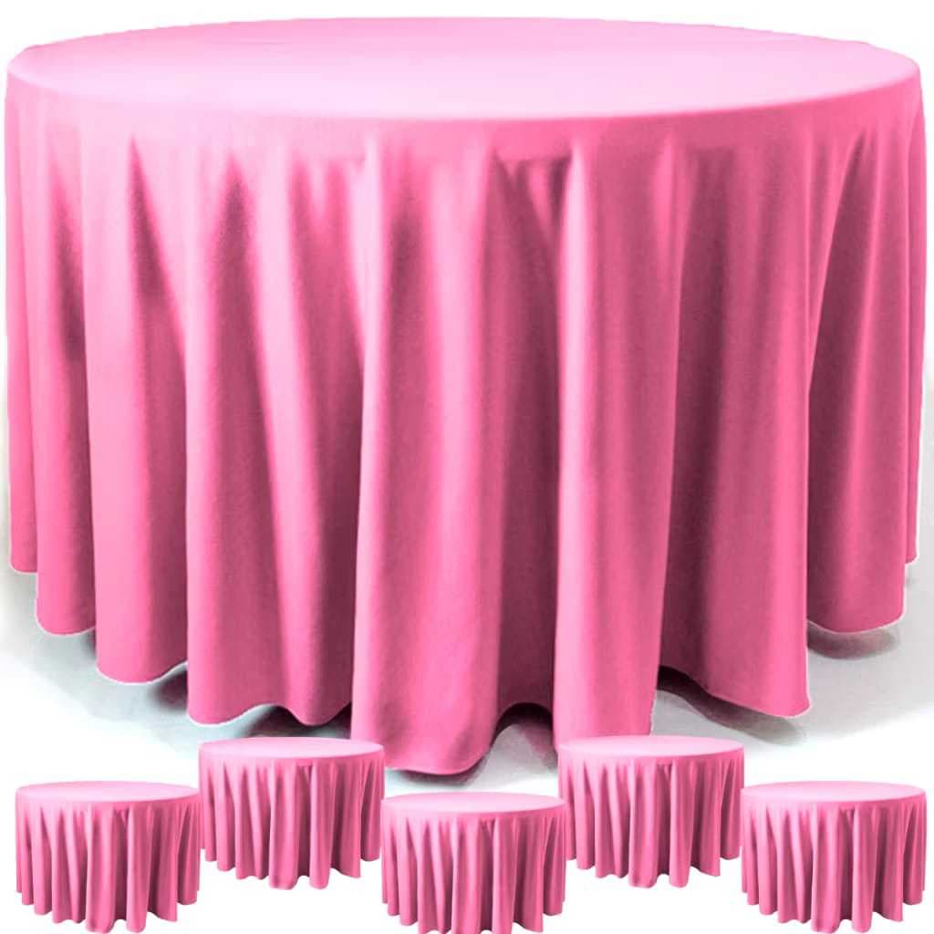 Toalha De Mesa Rosa 5 Unidades PCasa-Evento Luxo - Casamento Oxford 1,50m