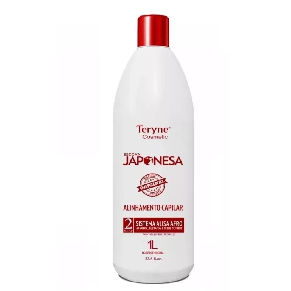 ATIVO Escova  Japonesa Original Teryne 100% Liso nova embalagem alisa afro 1l