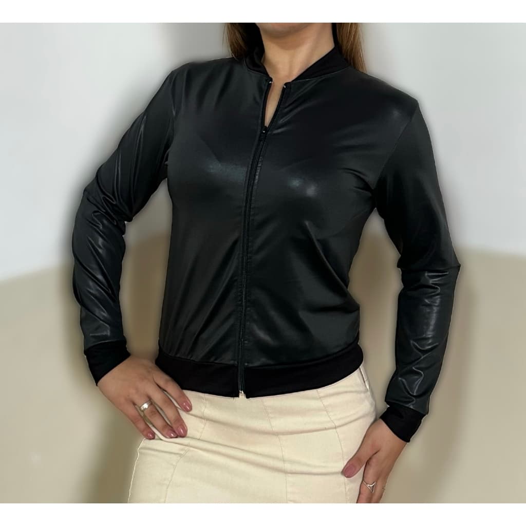 Jaquetinha Casacou Em Cirre Feminino Com Ziper E punhos Casaquinho Pro Frio Premium