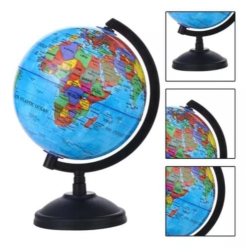 Globo Terrestre Giratório De Mesa Mapa Mundi Escolar 10.5 CM