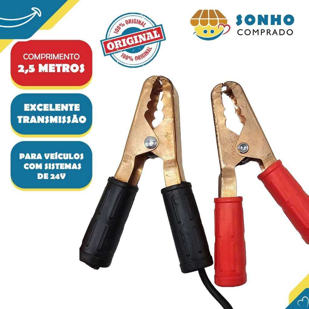 Cabo chupeta 2,50M 24V Automóvel 018537 InterNEED