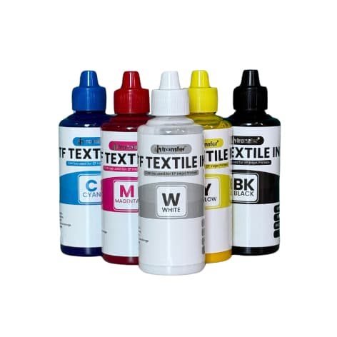 Tinta DTF Original iTRANSFER 100ml para Epson | Alta Cobertura e Cores Vivas | Branco, Preto, Ciano, Magenta, Amarelo