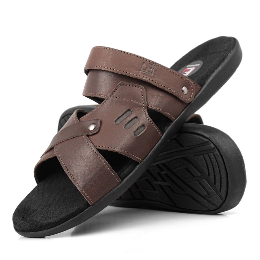 Sandália Masculina Chinelo Em Couro Super Resistente Imperdível