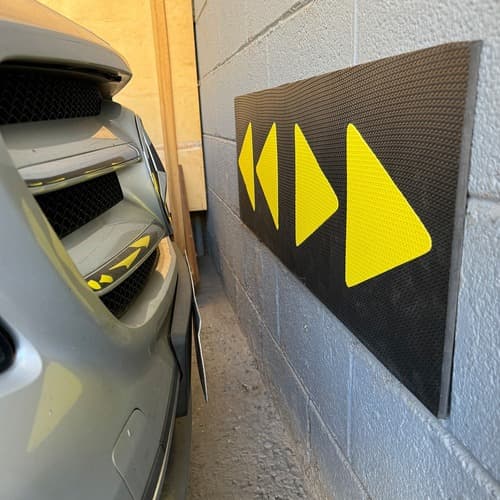 KIT 2 Protetores de Parede para Garagem e Estacionamento 100x30cm Amortecimento e Proteção Antirisco