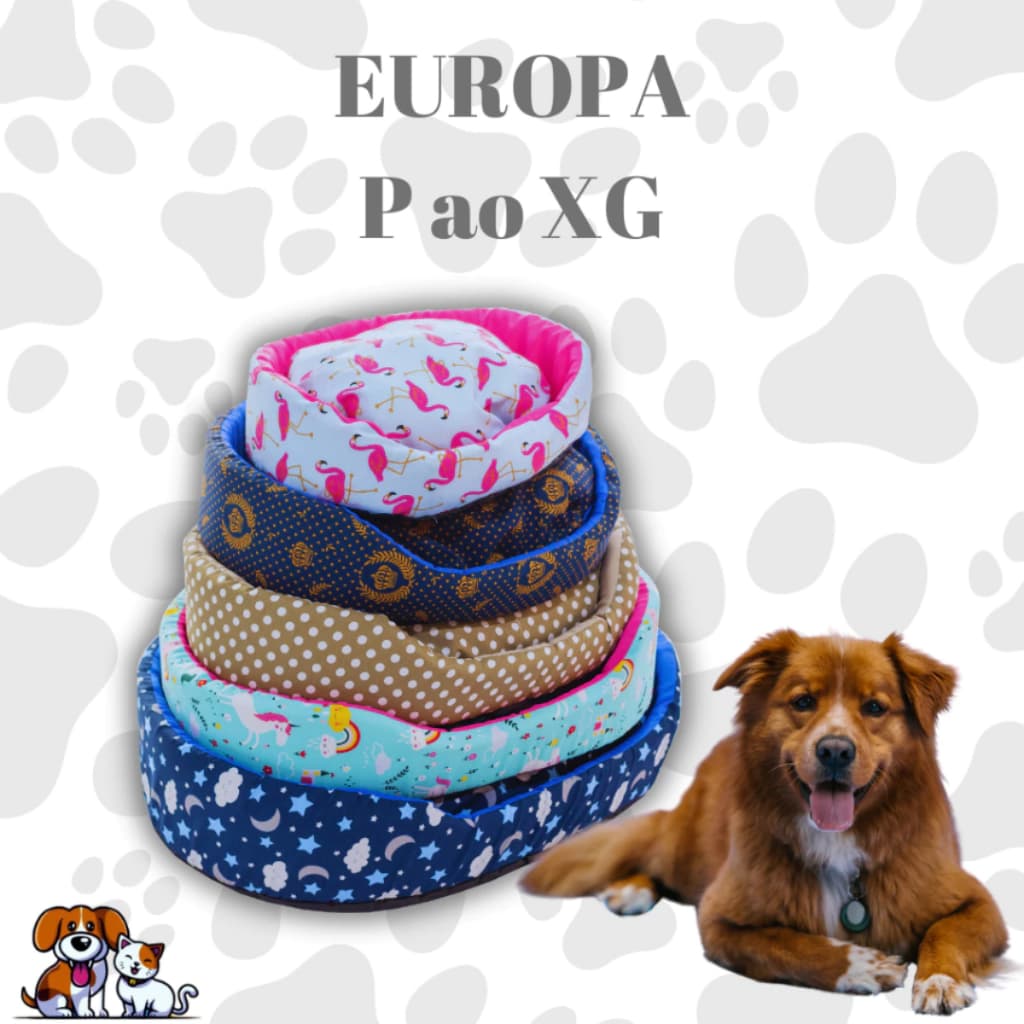 CAMA EUROPA PETS PEQUENO S, Cama Macia feito 100% Tricoline, P, M, G, GG, XG, CAMA PARA CACHORRO E GATO