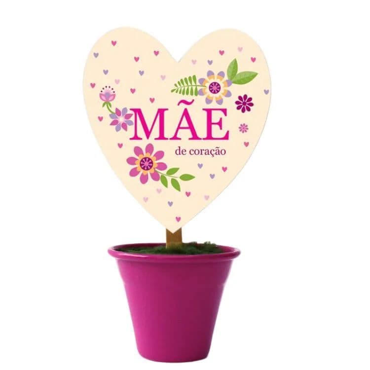 Mini Vaso Branco Dia das Mães - Fina Ideia