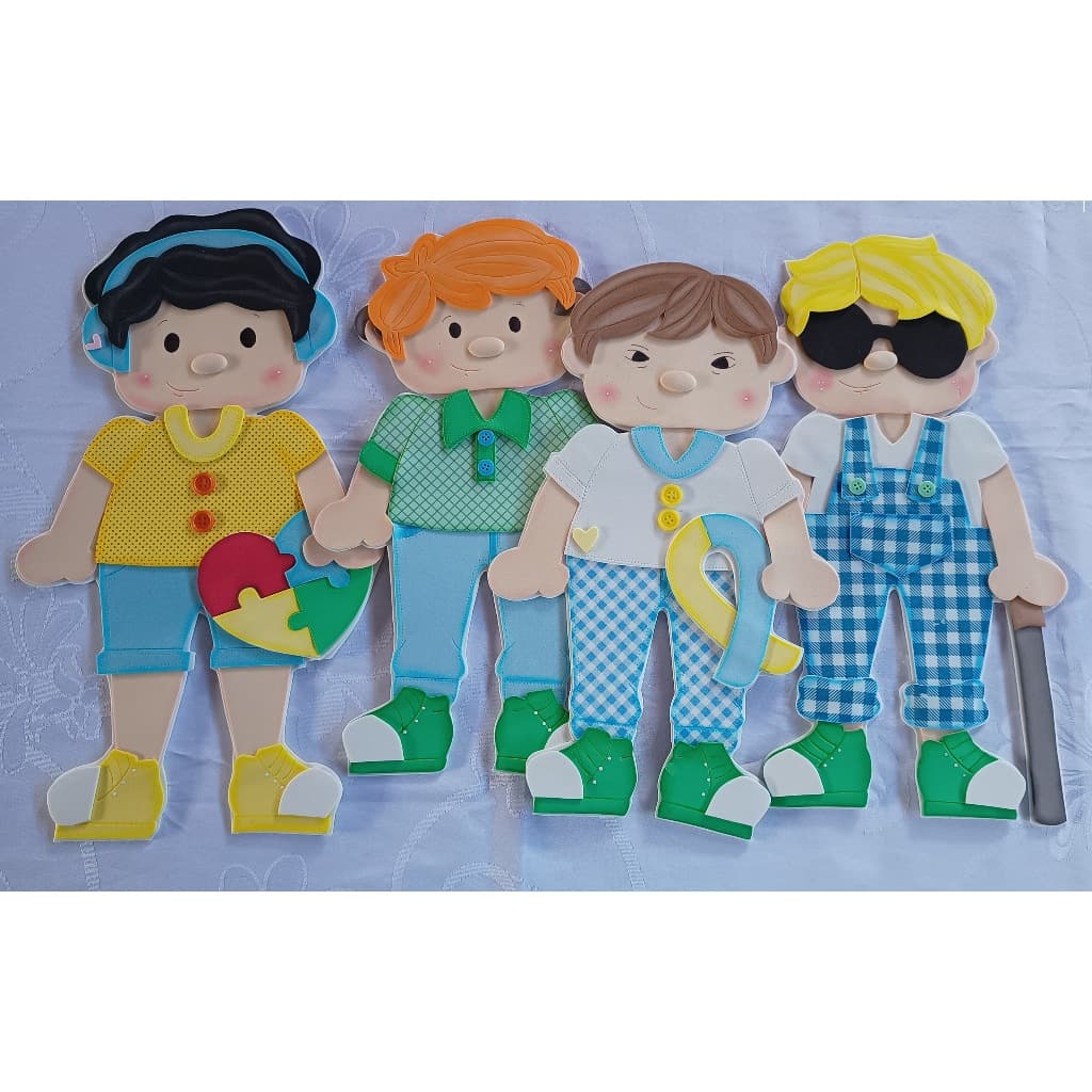 Kit  figuras de e.v.a. para painel-Inclusão/Código 100/24
