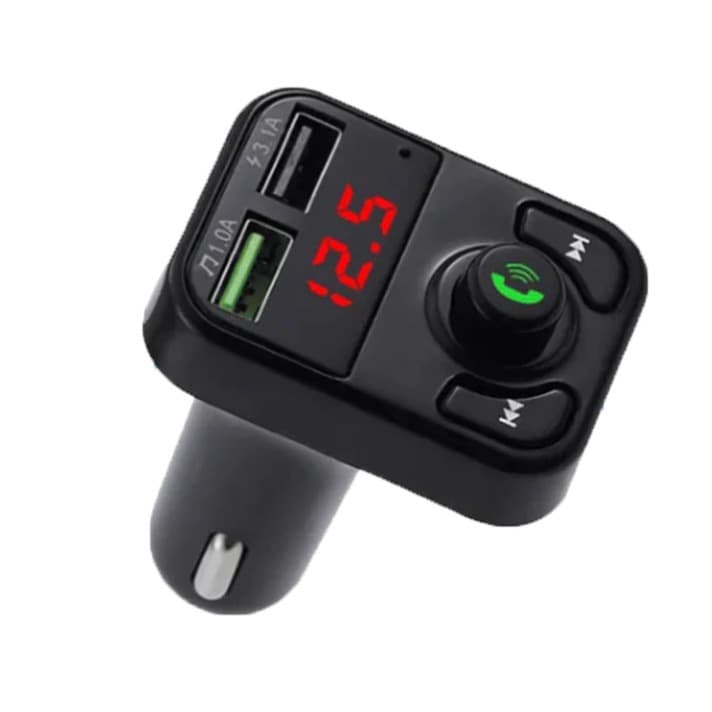 Carregador Carro Transmissor Fm Bluetooth Veicular