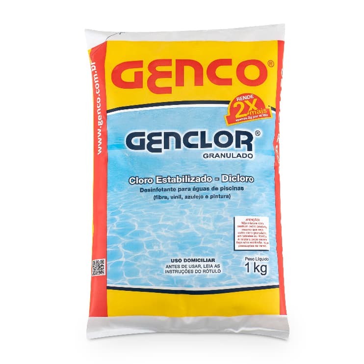 Cloro Genclor Granulado 56% Genco 1 Kg piscina
