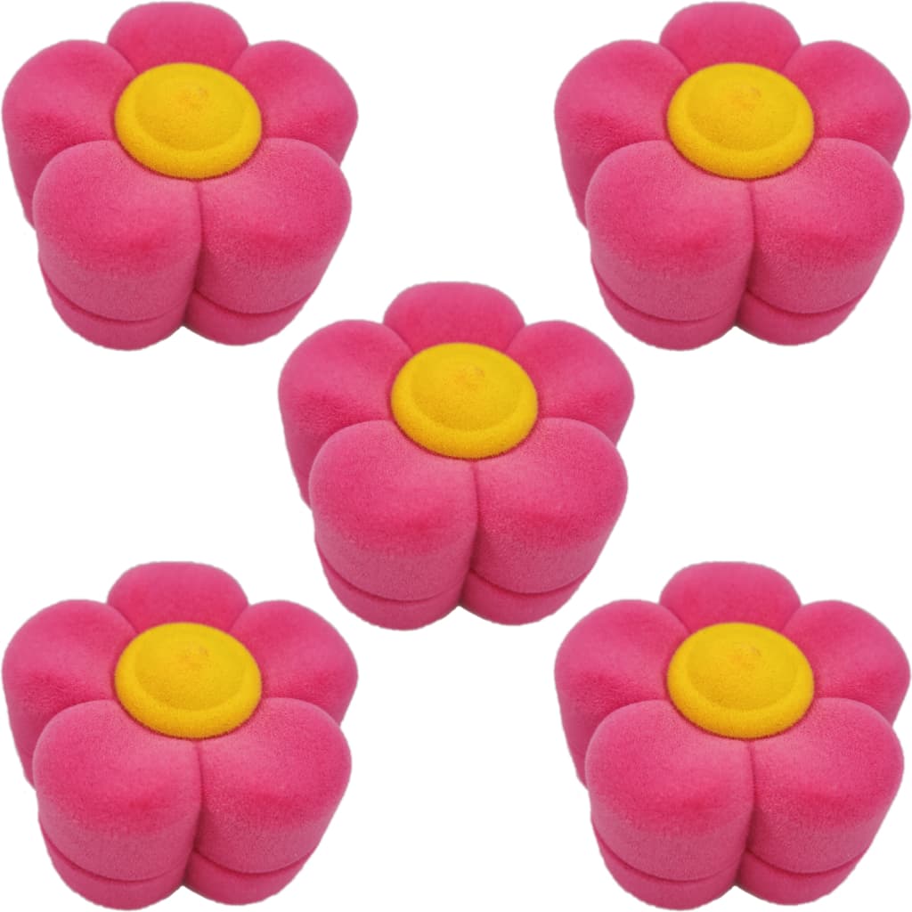 Kit 5 Estojo Caixinha Flor Rosa Margarida Veludo Brinco Anel Aliança Joia