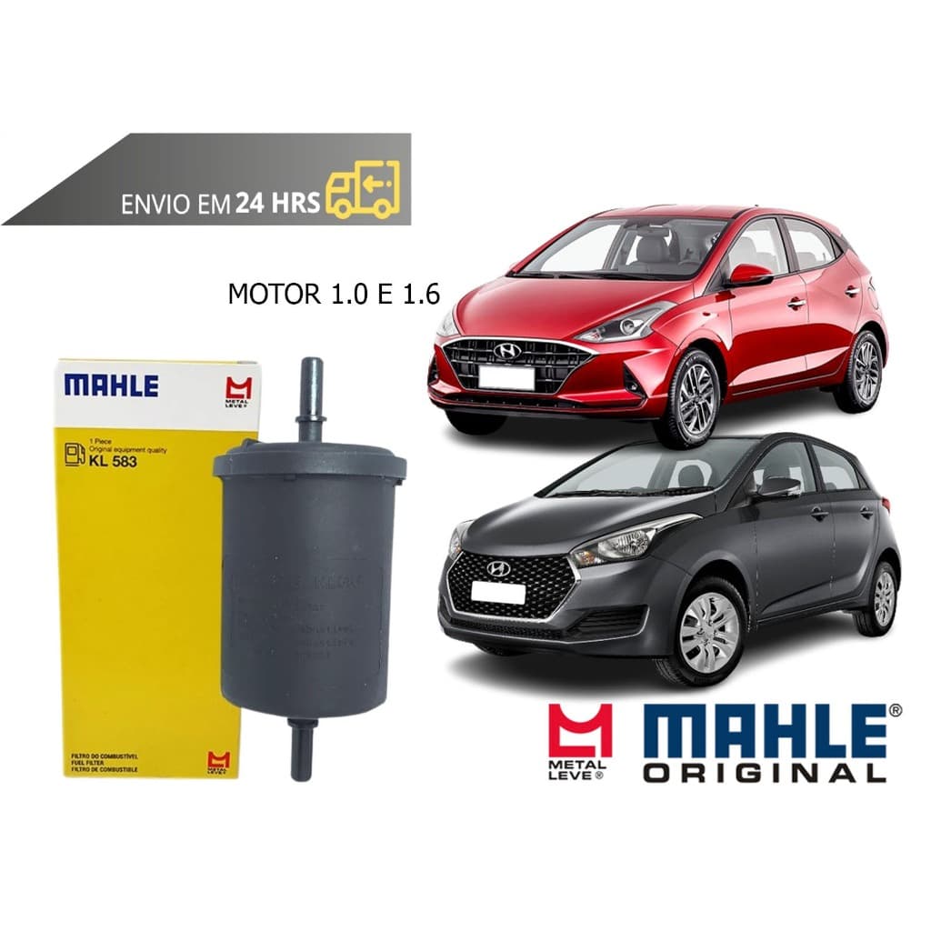 Filtro de Combustível Hb20 1.0 1.6 2013 a 2024 Original Mahle Metal Leve