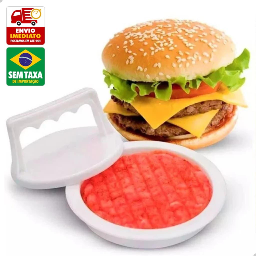 Forma de Plástico Modeladora de Carne para Hambúrguer Artesanal 13cm REF6125