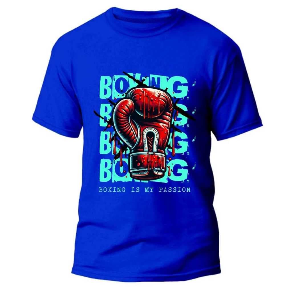 Camiseta Estampada Luva de Boxe Casual Premium Algodão Unissex
