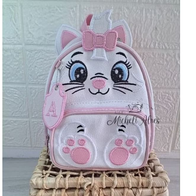 BOLSA /MOCHILA /GATINHA MARRIE/ACOMPANHA CHAVEIRO PERSONALIZADO (LEIA A DESCRIÇÃO)
