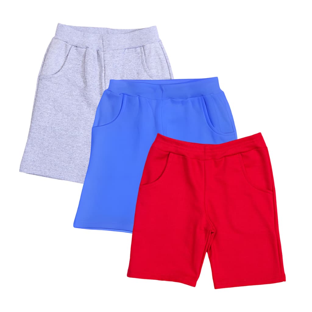 COMBO 3 Bermudas Infantil Moletom Esporte Com Bolso E Elastico Muito Confortavel Short Sport