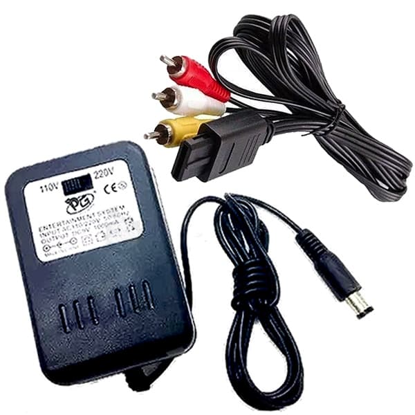 Kit Fonte Super Nintendo Bivolt 110v 220v + Cabo Vídeo Av c/ Nota Fiscal