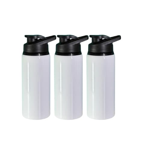 5/10/15 Squeeze Alumínio 600ml Branca para Sublimação | Modelo RK | Tampa Rosca | Leve e Personalizável