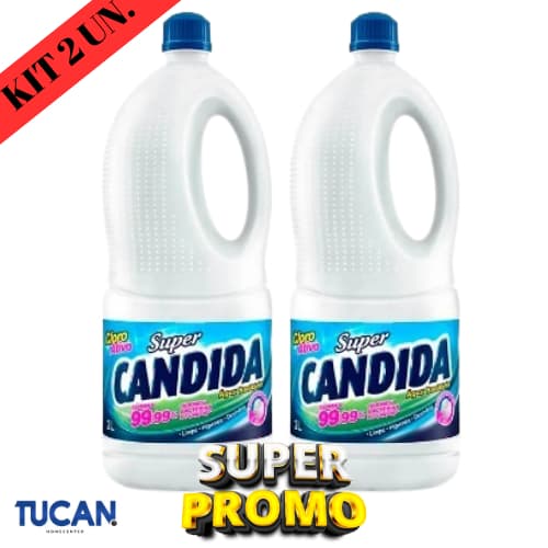 Kit 2 unidades - Água Sanitária 2L Super Cândida