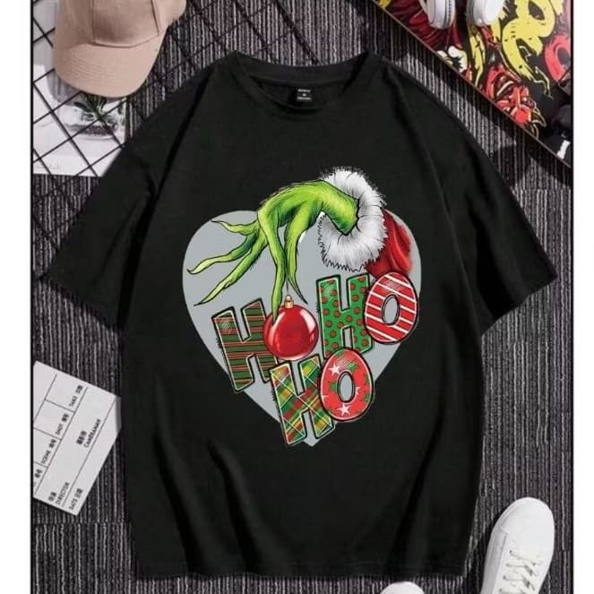 camisa de Natal grinch coração (100%algodão)