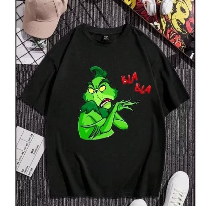 camisa de Natal grinch Bla bla unissex (100%algodão)