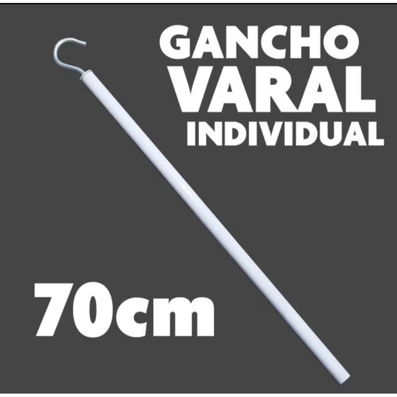 HASTE PUXADOR DE VARETAS COM GANCHO VARAL INDIVIDUAL (70 cm)