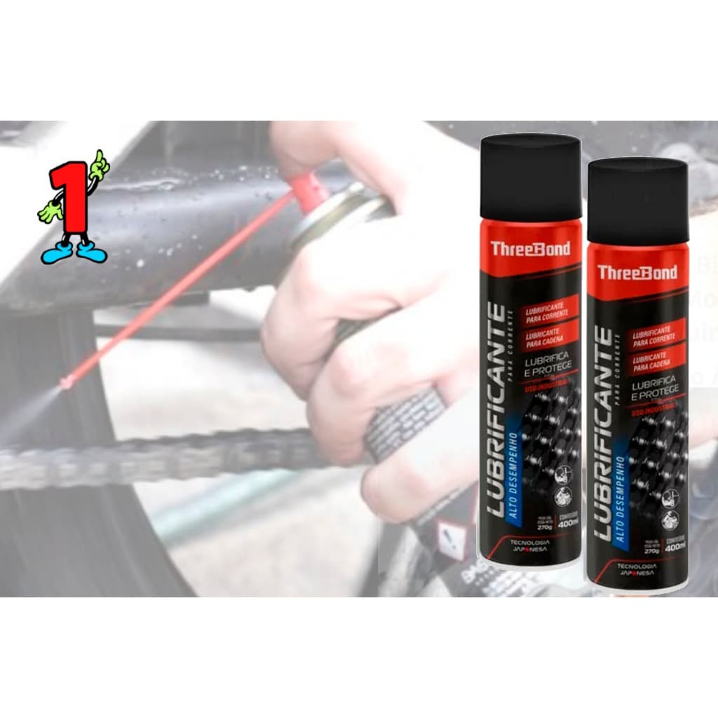 2 Spray Óleo Corrente Moto Motocicleta Bicicleta Máquinas 400ml Lubrificante Graxa