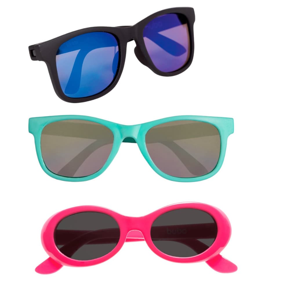 Óculos De Sol Infantil Buba Flexível Cor Azul Tiffany E Preta