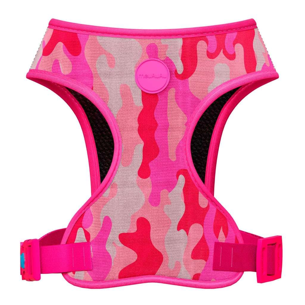 Peitoral Mesh Para Cachorros MeuAuAu Camuflado Rosa