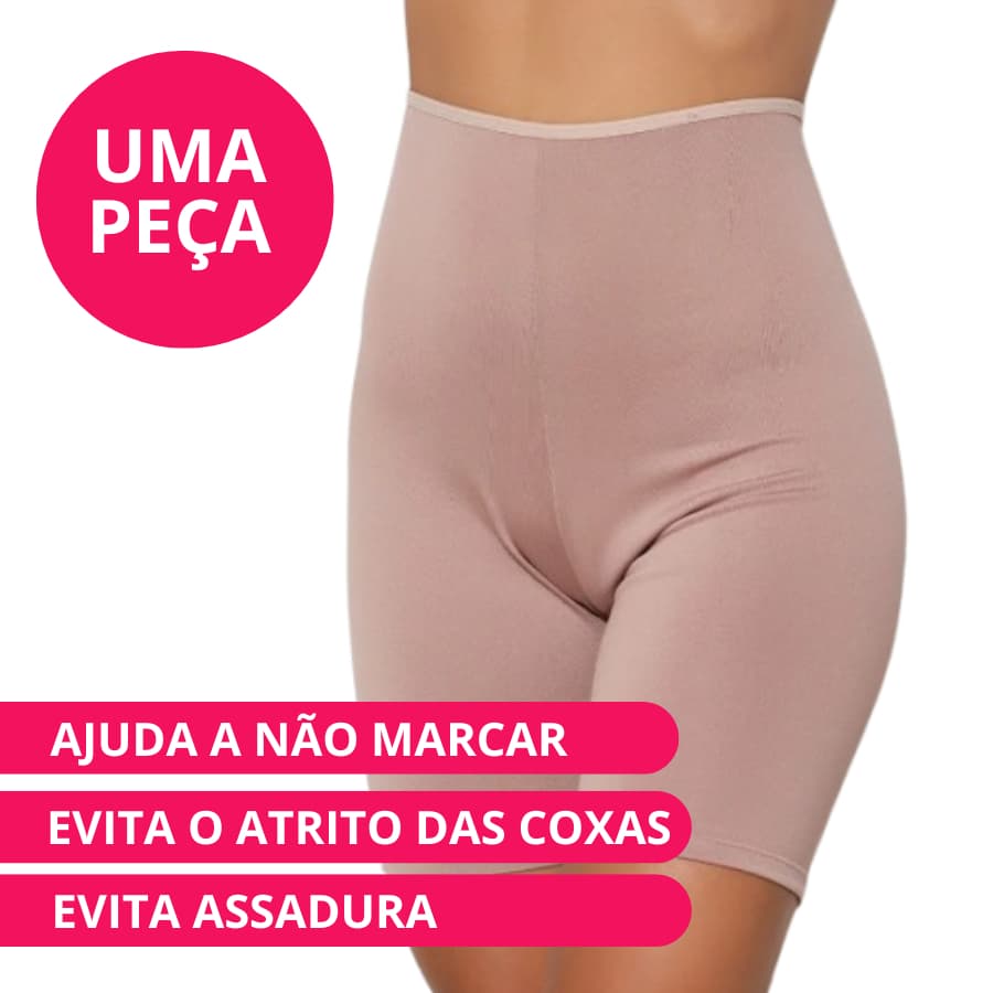 Bermuda Anágua Segunda Pele Básico Feminino Adulto Confortável Não Marca Tecido Leve Liquida 9.9