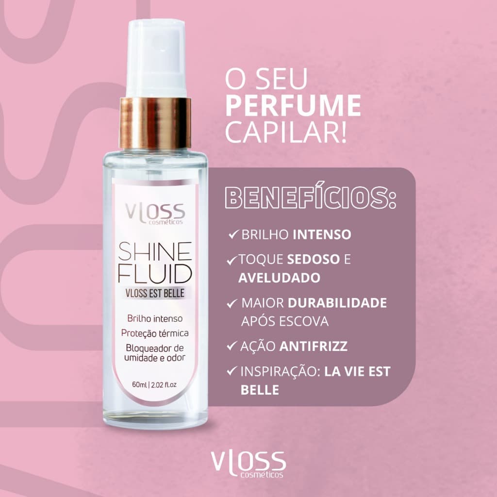 Perfume Capilar Vloss Com Silicones Nobres Est Belle Spray Fluid Shine 60ml