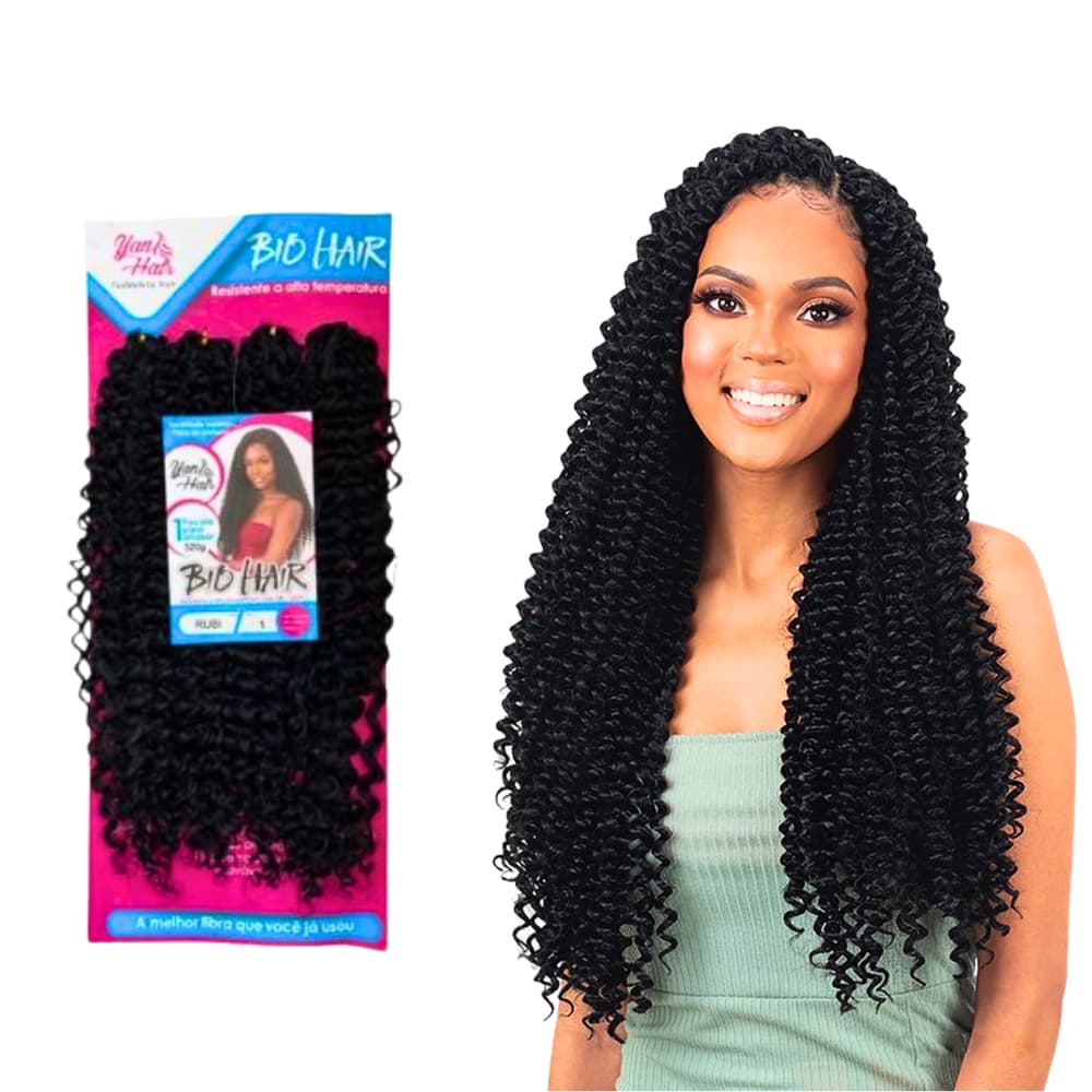 Cabelo Orgânico Bio Fibra Crochet Rubi 320gr