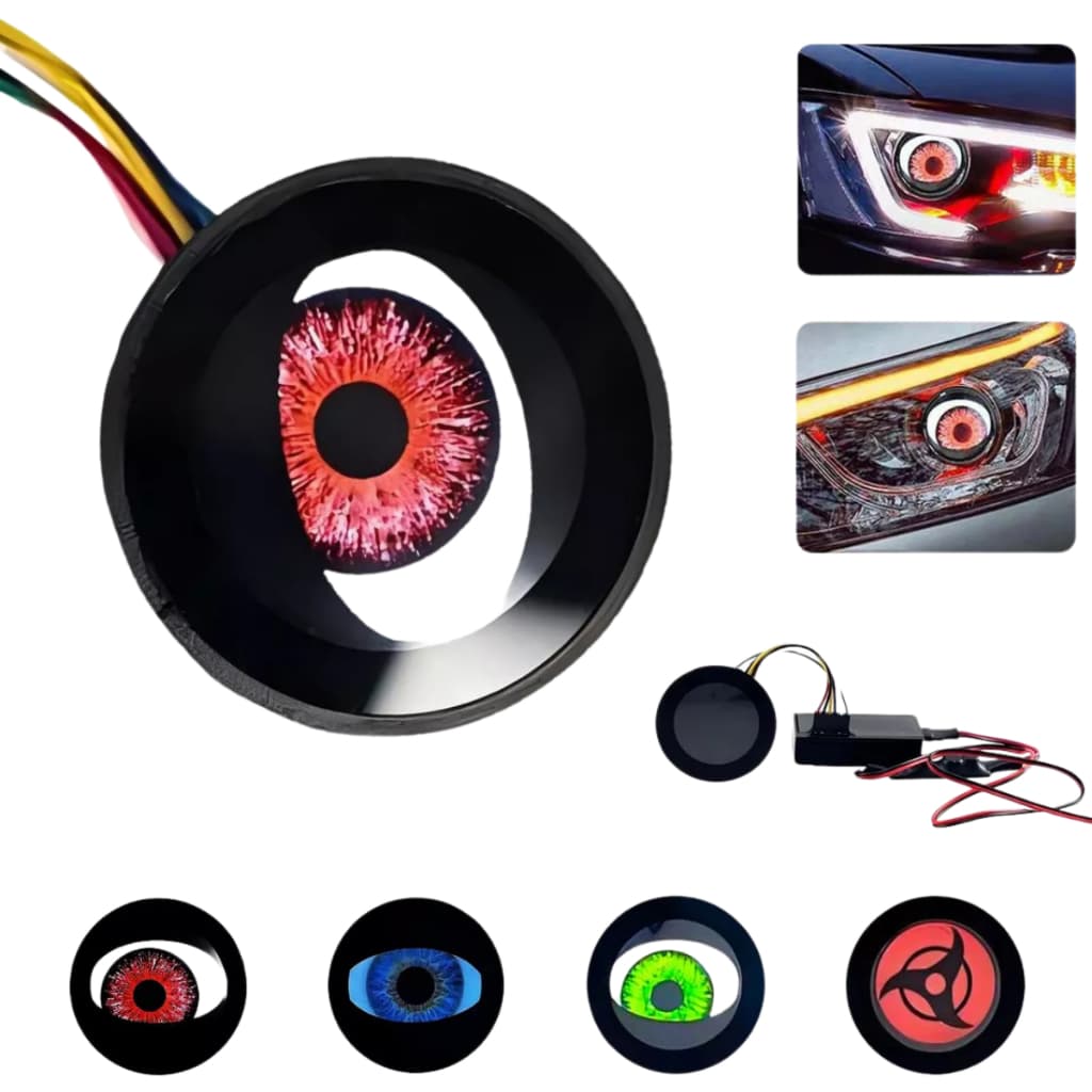kit 2-8 Display Led 12V WIFI Zoio LED Lens Luz Farol Carro Moto Decorativo