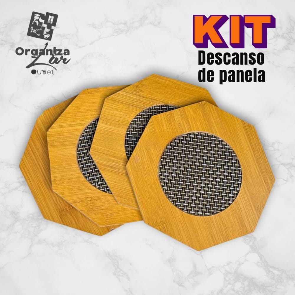 Kit Porta Suporte de Panela Decoração Mesa Descanso de Panela Casa Cozinha