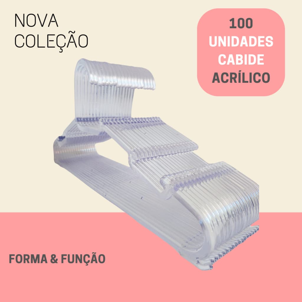 KIT 20/30/50/100/150 CABIDES EM ACRÍLICO ADULTO E RESISTENTE PARA ROUPAS PESADAS JAQUETAS CALÇAS
