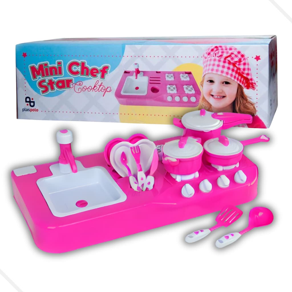 Brinquedo de Cozinha Faz de Conta Cooktop com Panelas Panelinhas Presente Criança