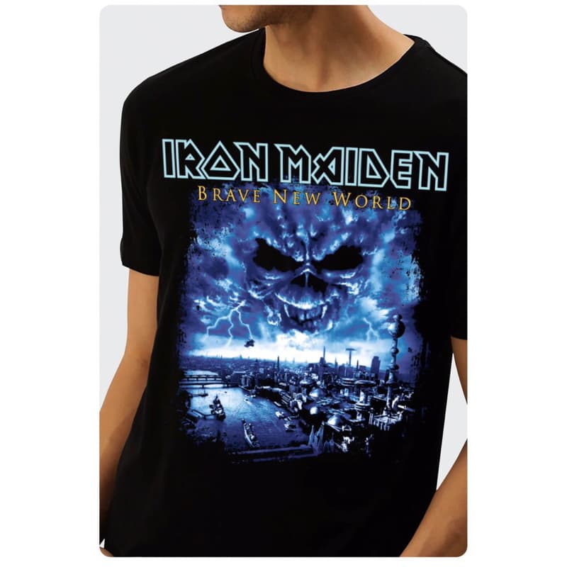 Camiseta rock heavy metal Iron Maiden - Brave New World Consulado do Rock