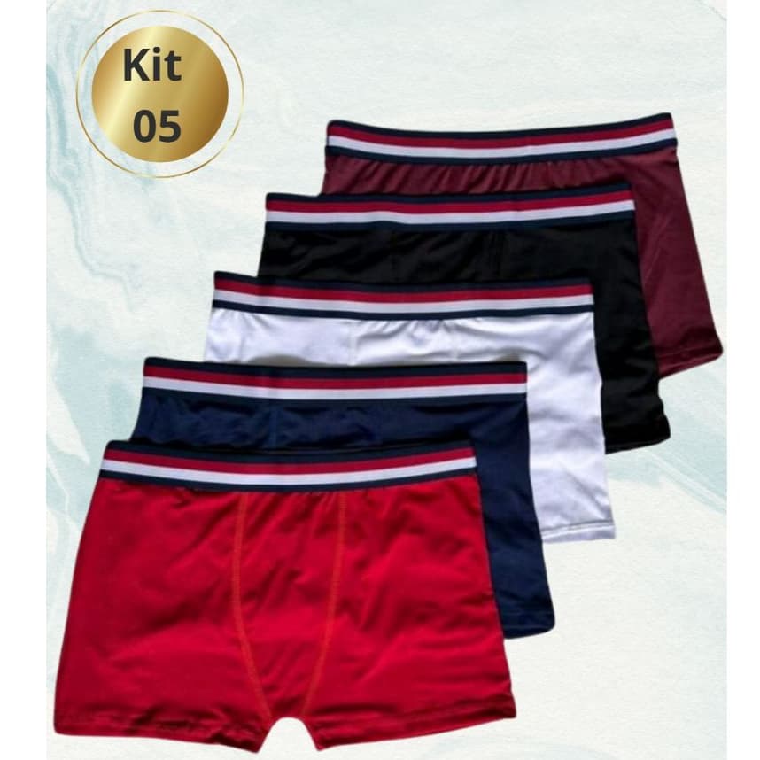 5 Cueca Box Plus Size G1 G2 G3(SOMENTE LISAS)