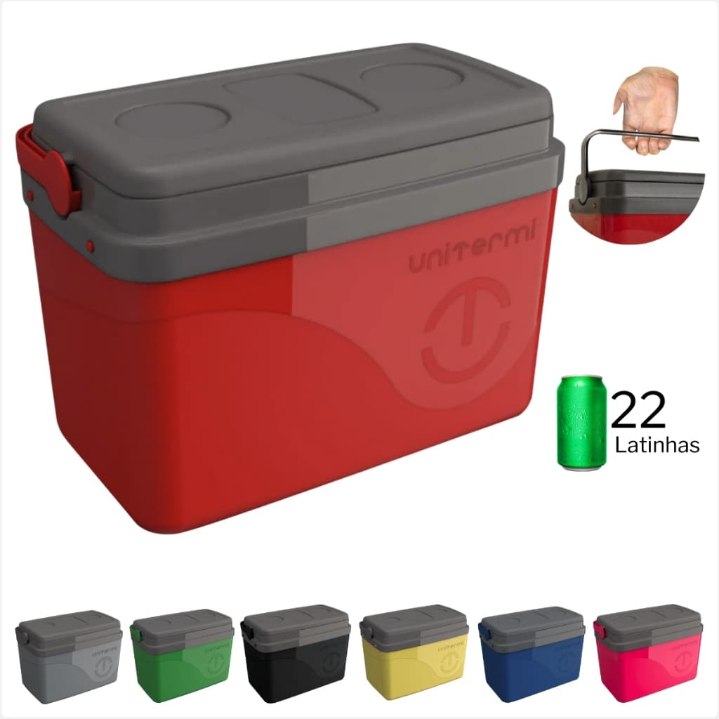 Caixa Térmica Cooler Com Alça 15 Litros 12 Latas Unitermi