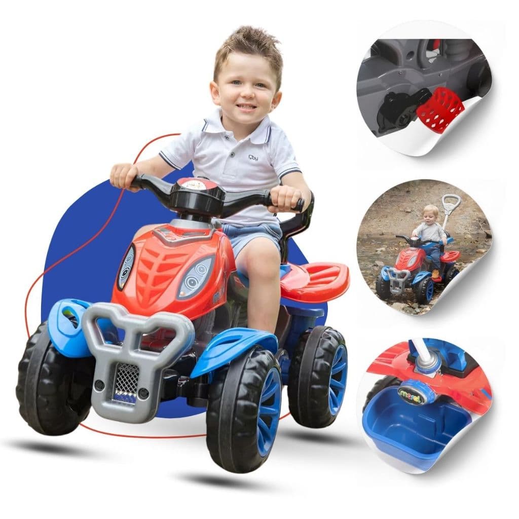 Quadriciclo Infantil Spider Maral Menino Vermelho Azul