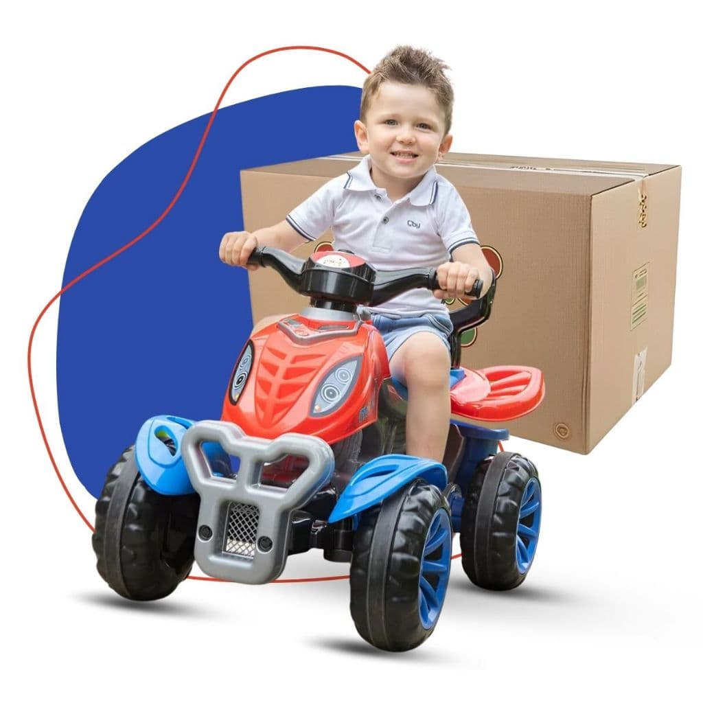 Quadriciclo Infantil Andador Spider Vermelho Azul Maral
