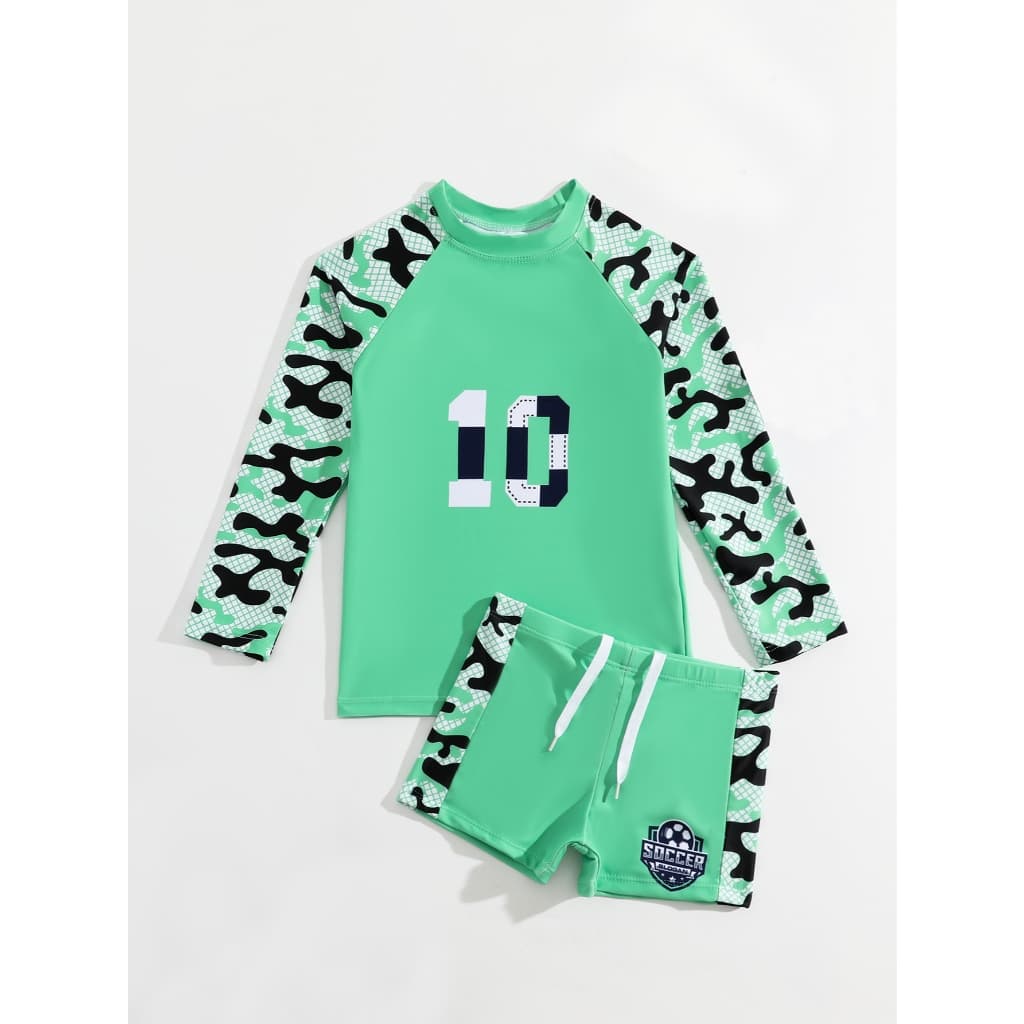 RWX VEST CONJUNTO INFANTIL MASCULINO ESTAMPA CAMISA DE FUTEBOL MANGA LONGA - I3091